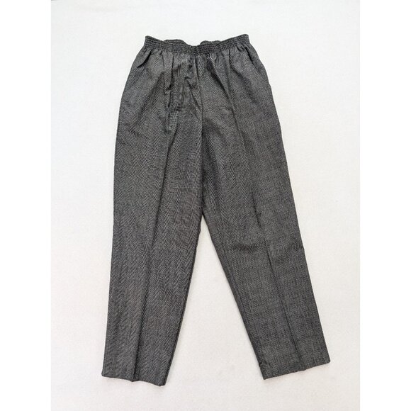 Briggs New York Women's Pants Size 16W Gray Plaid Elastic Waist Pull-On - Picture 1 of 12